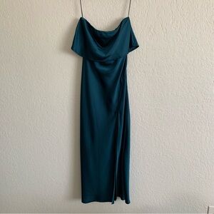 Petal + Pup Vienna Strapless Satin Midi Dress